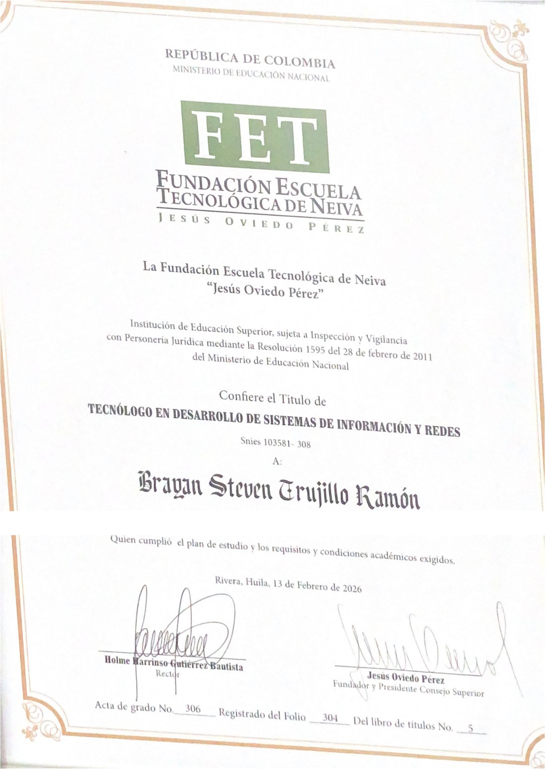 Diploma de Tecnólogo en Desarrollo de Sistemas de Información y Redes